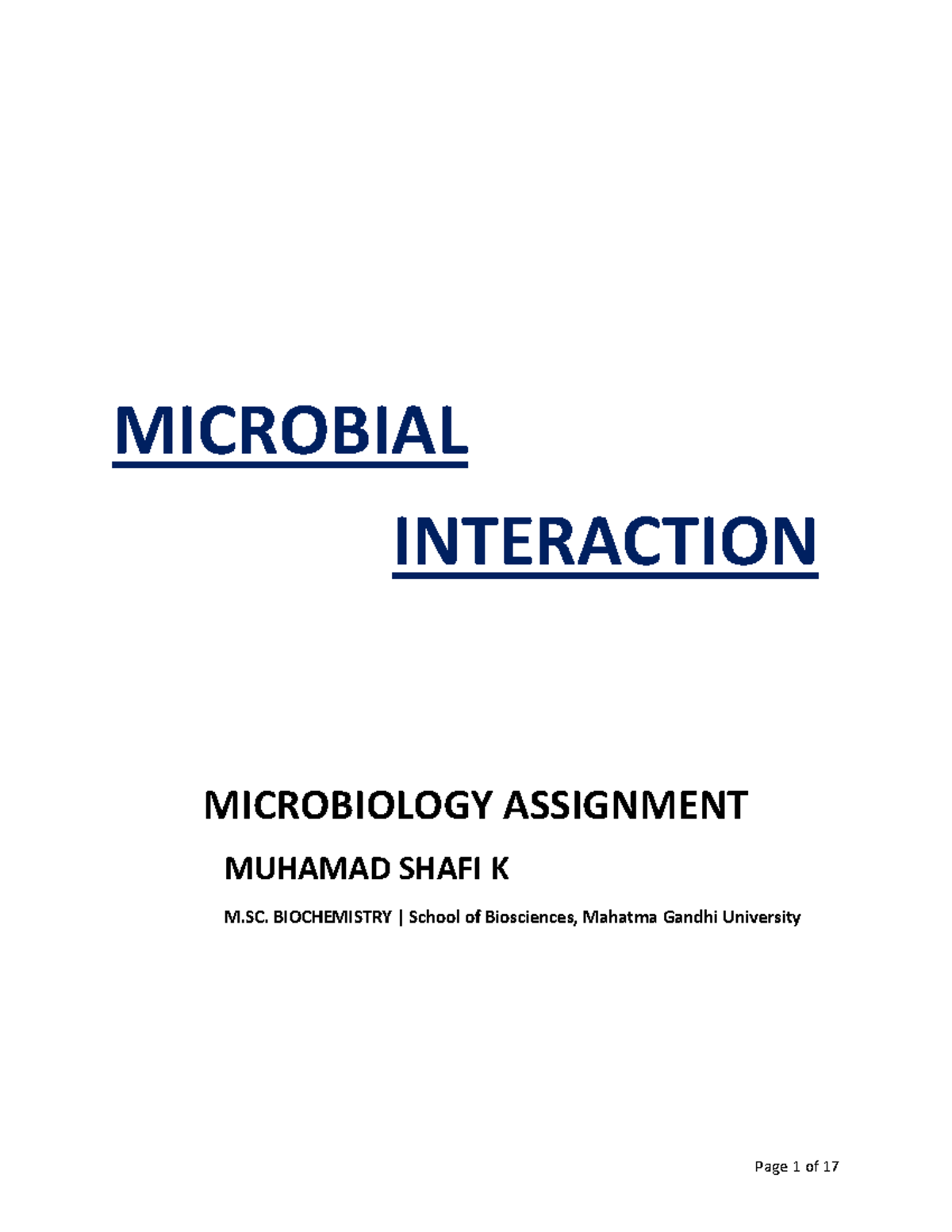 Microbial interaction - MICROBIAL INTERACTION MICROBIOLOGY ASSIGNMENT ...