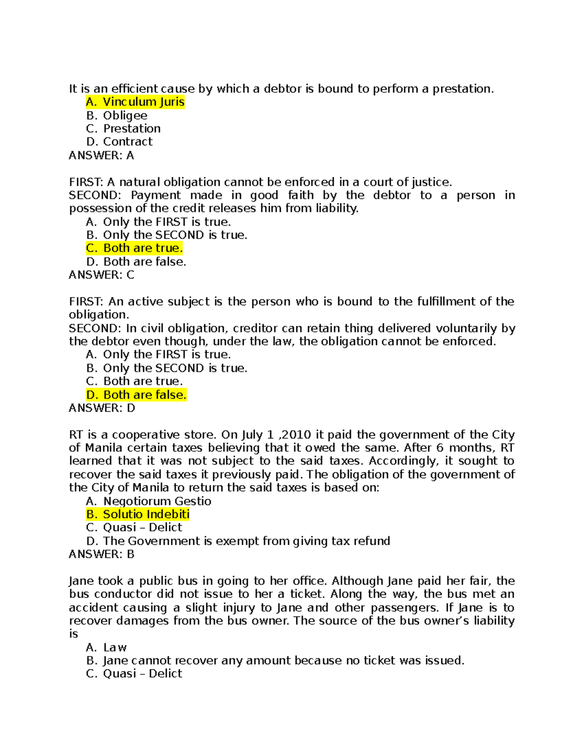 Sample/practice exam 13 November 2020, questions and answers - It is an ...