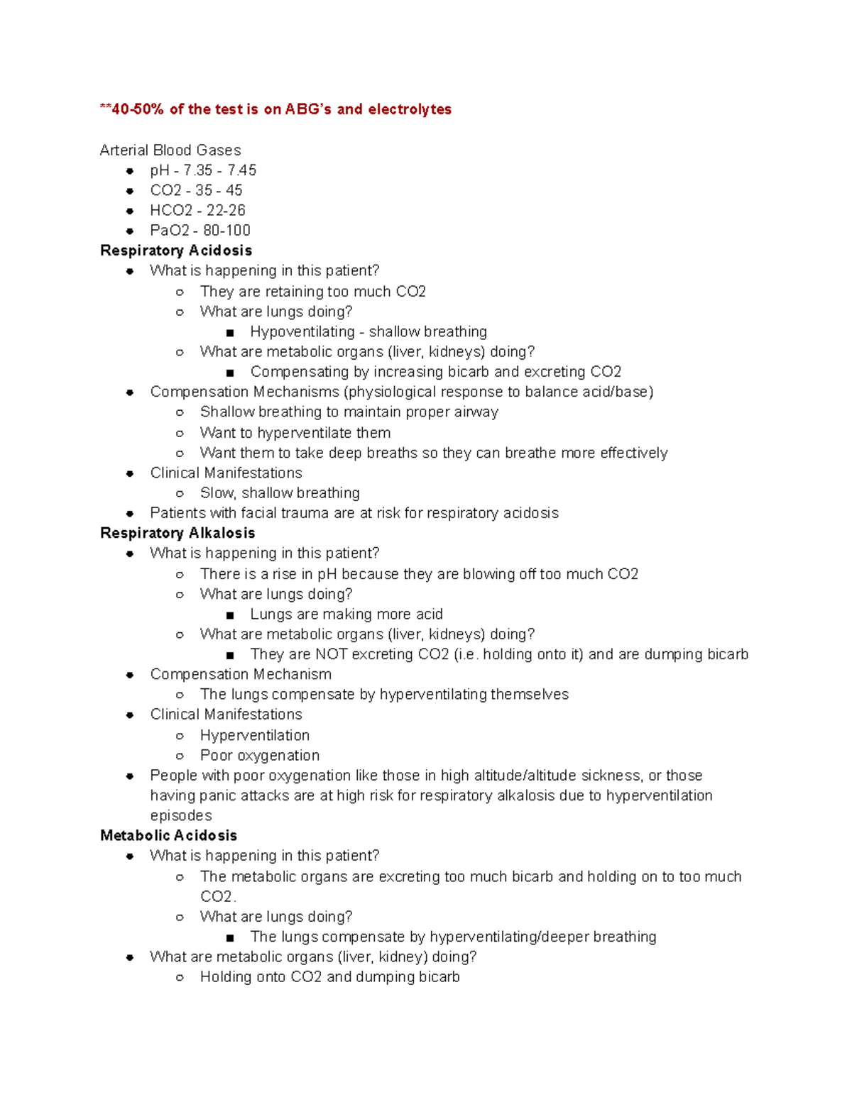 Med Surge Exam Four - exam 4 study guide - **40-50% of the test is on ...