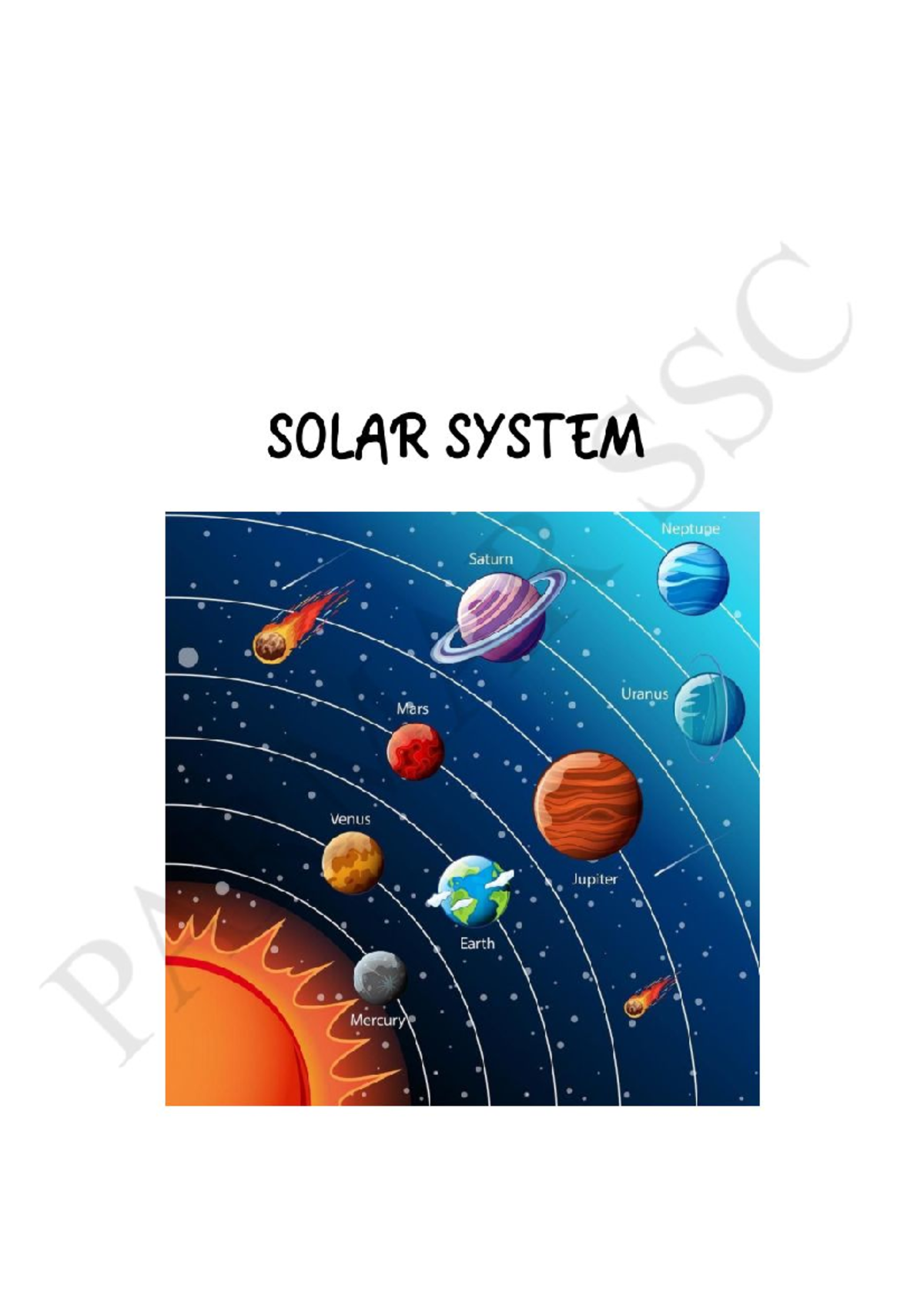Complete Geography - V nice notes - SOLAR SYSTEM Neptupe Saturn Uranus ...