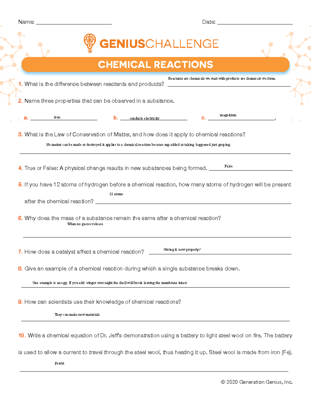 Kami Export - Dylan Khalil - Chemical Reactions Questions - What is the 