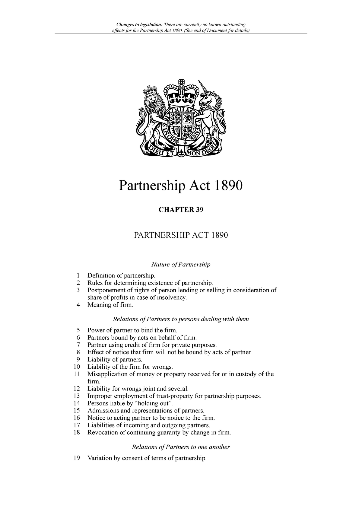 Partnership Act 1890 Legislation For Business Law And Practice   Thumb 1200 1697 