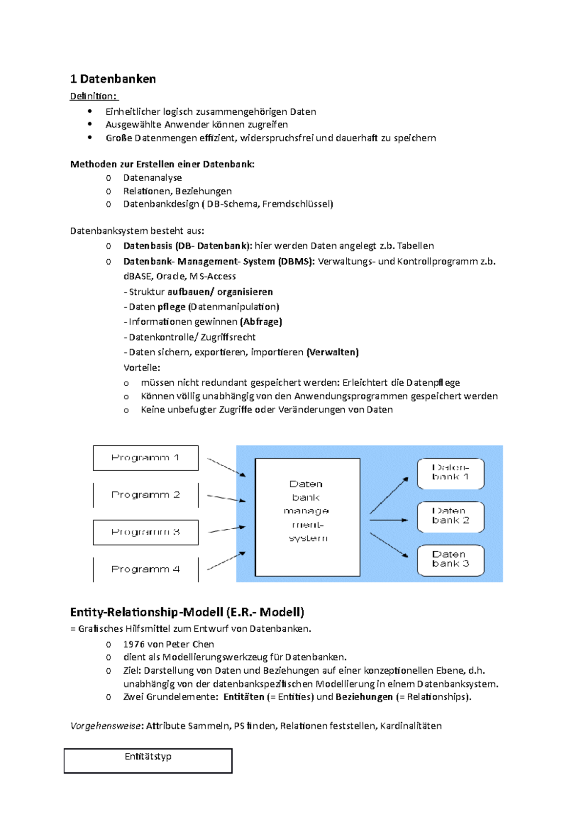 Datenbanken - 1 Datenbanken Definition: Einheitlicher Logisch ...