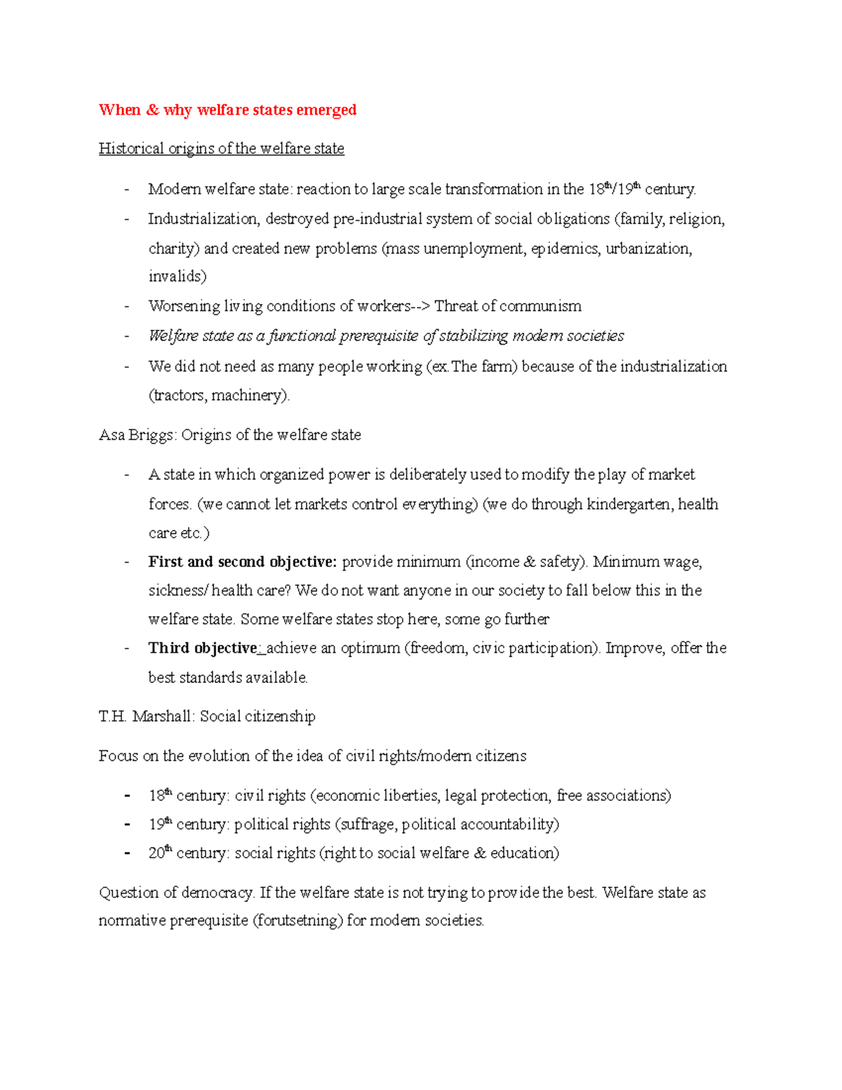 The idea of the welfare state - When & why welfare states emerged ...