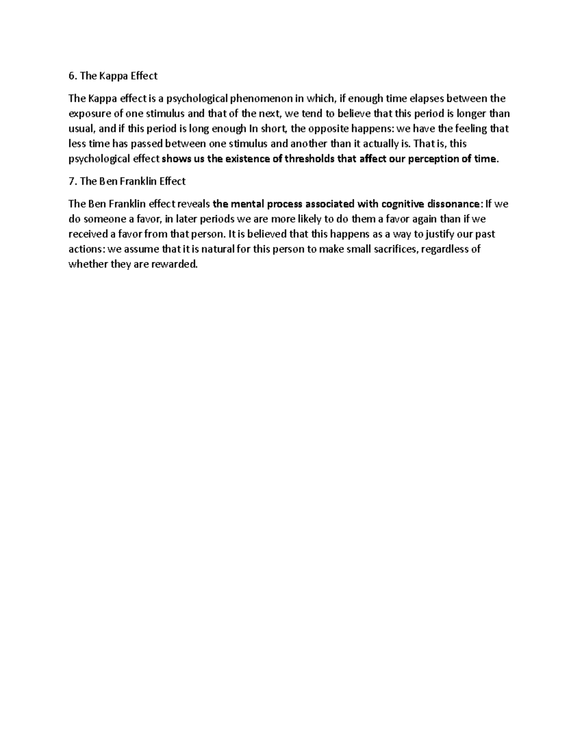 Forer - Assignment work - The Kappa Effect The Kappa effect is a ...