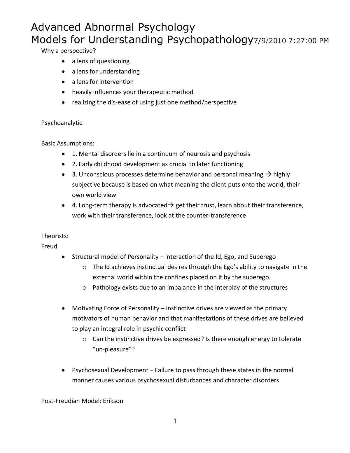 Advanced Abnormal Psychology - Models,Anxiety,Mood - General Psychology ...