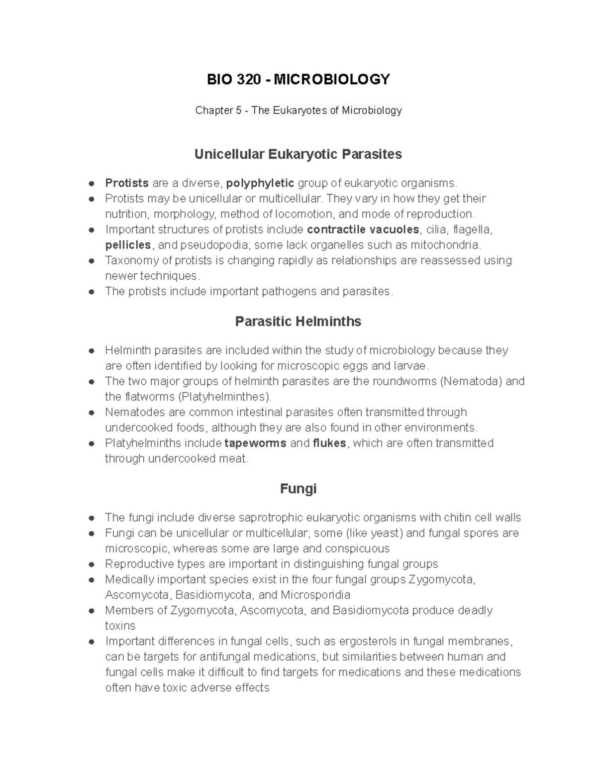 Microbiology Chapter 5 - BIO 320 - MICROBIOLOGY Chapter 5 - The ...