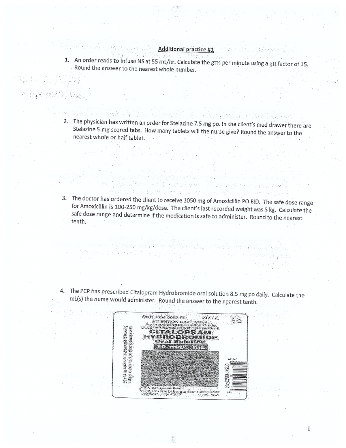 Dosage calculations practice - NUR 155 - Studocu