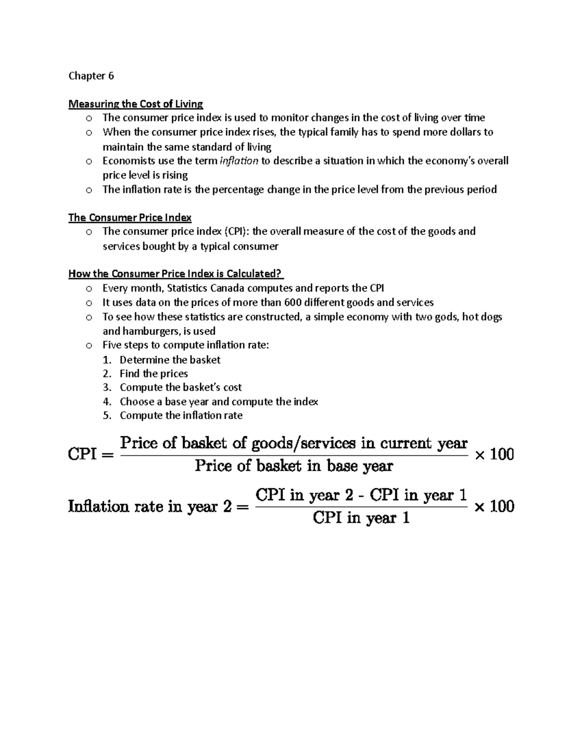 Chapter 6 - Mokhles Hossain - Chapter 6 Measuring the Cost of Living o ...