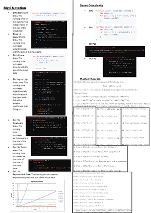 Cheat sheet prac exam 1 - Summary Algorithm Design & Data Structures ...