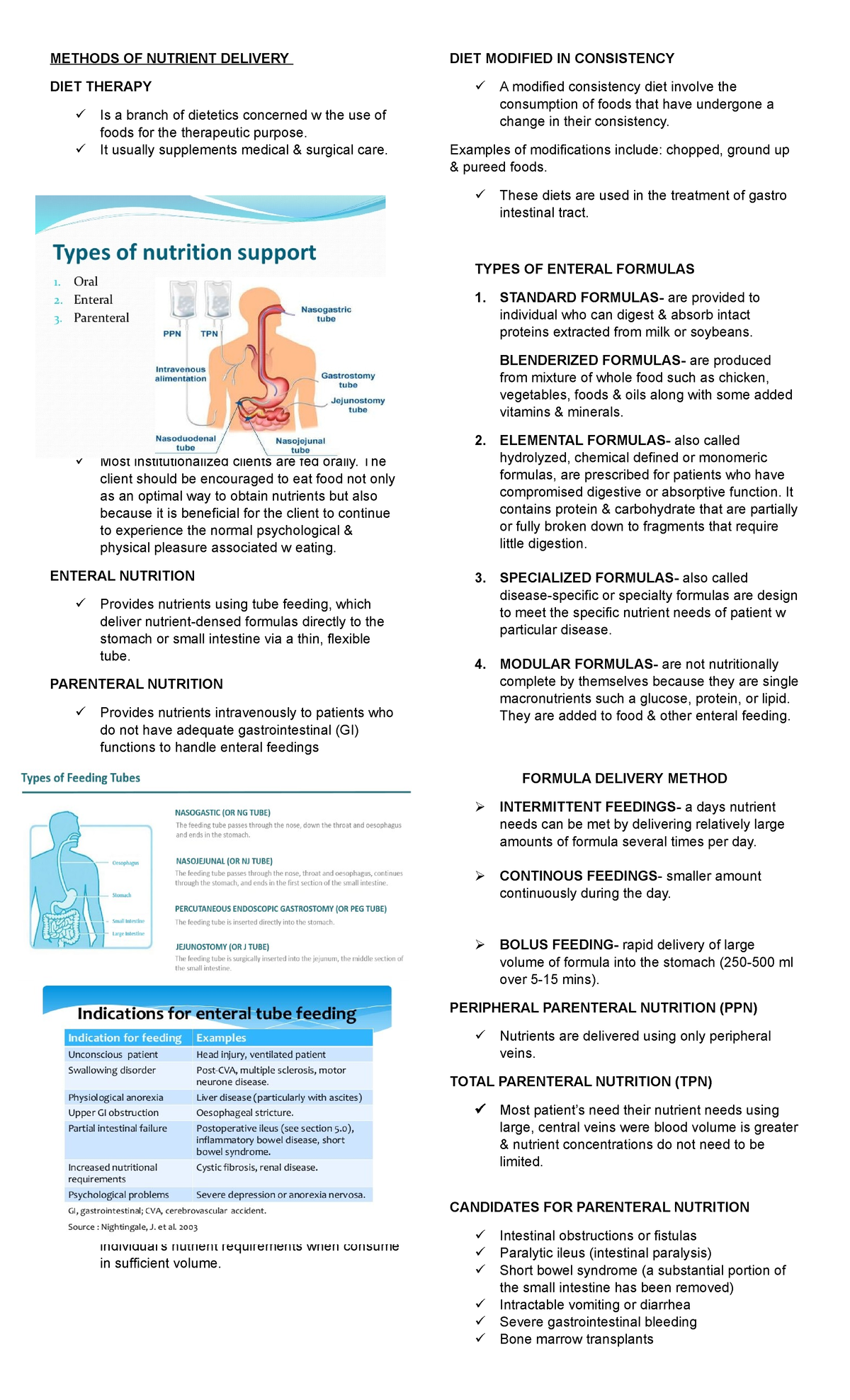 Methods OF Nutrient Delivery - METHODS OF NUTRIENT DELIVERY DIET ...