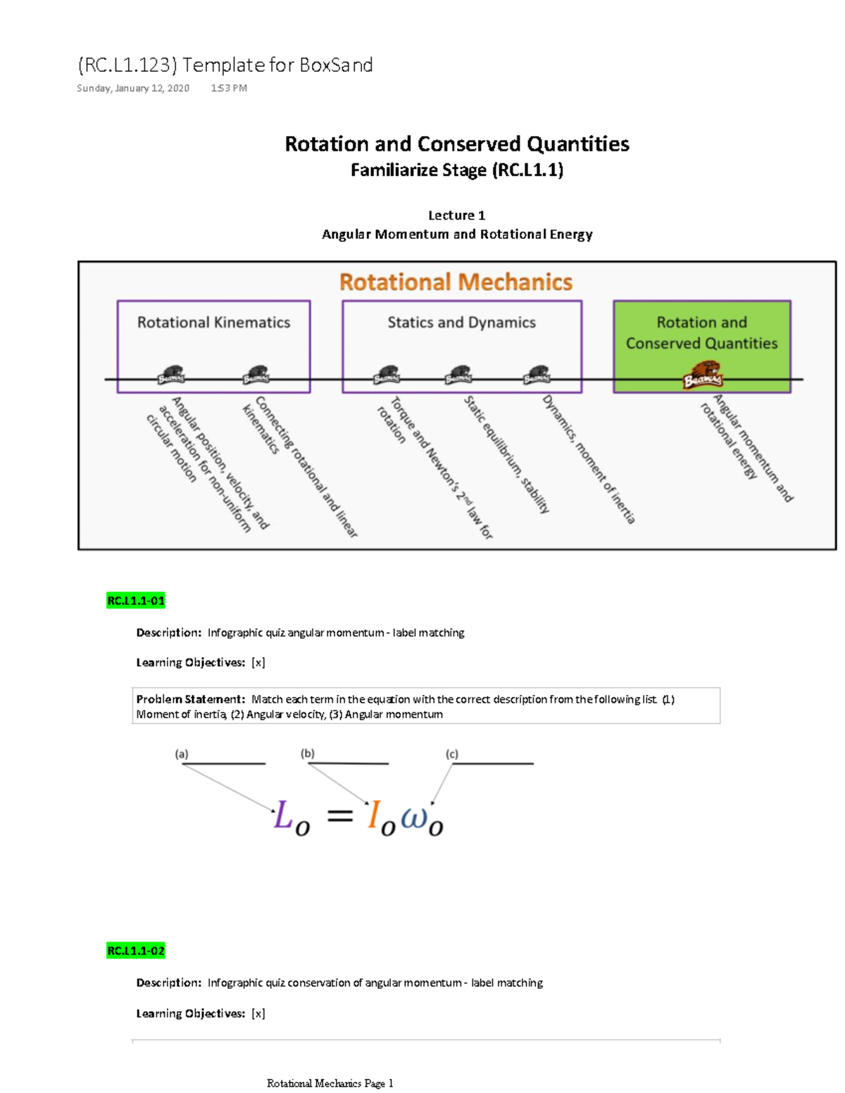 RC.L1.2 winter 2022 lecture notes - Rotation and Conserved Quantities ...