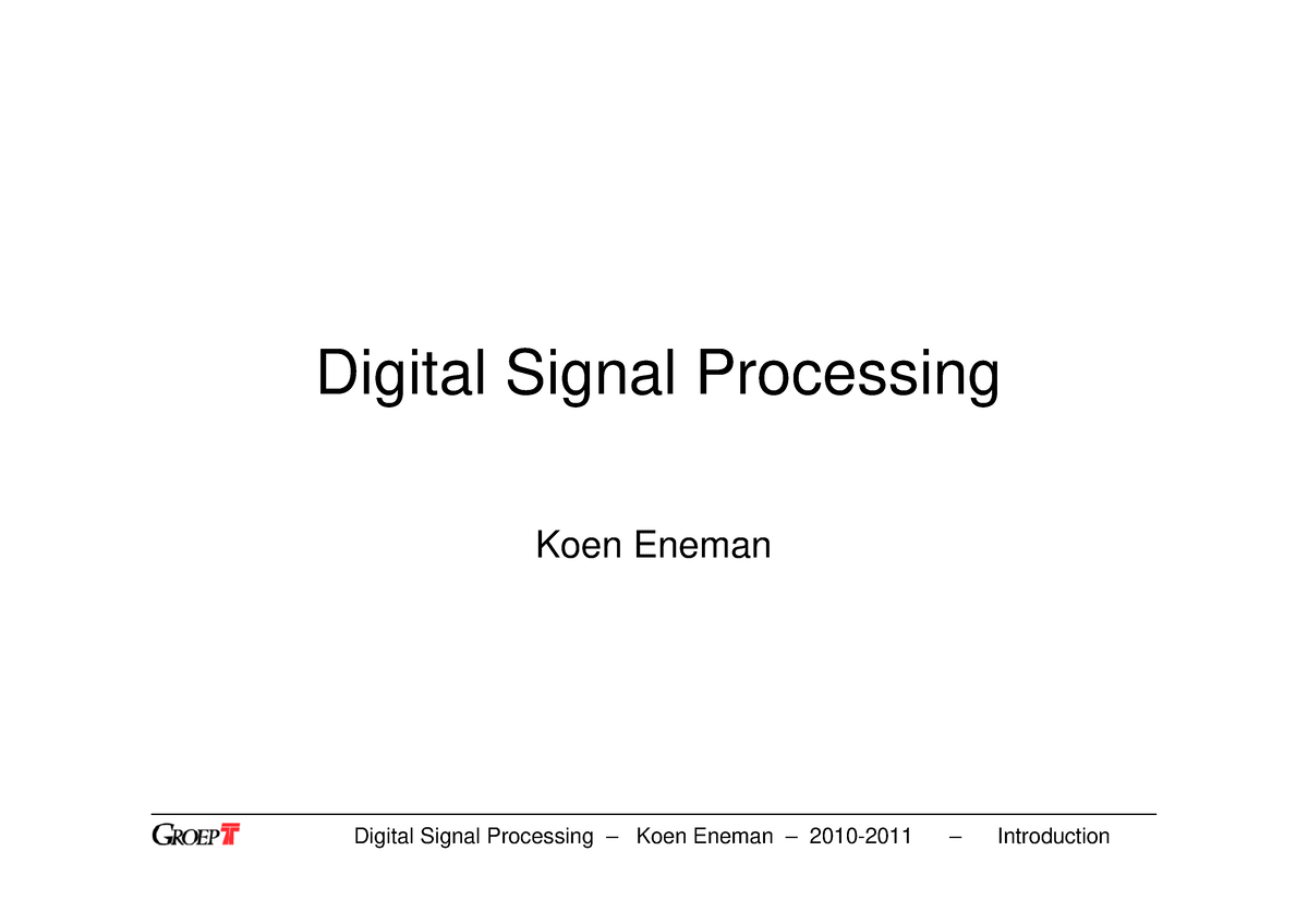 introduction-digital-signal-processing-koen-eneman-what-is-digital