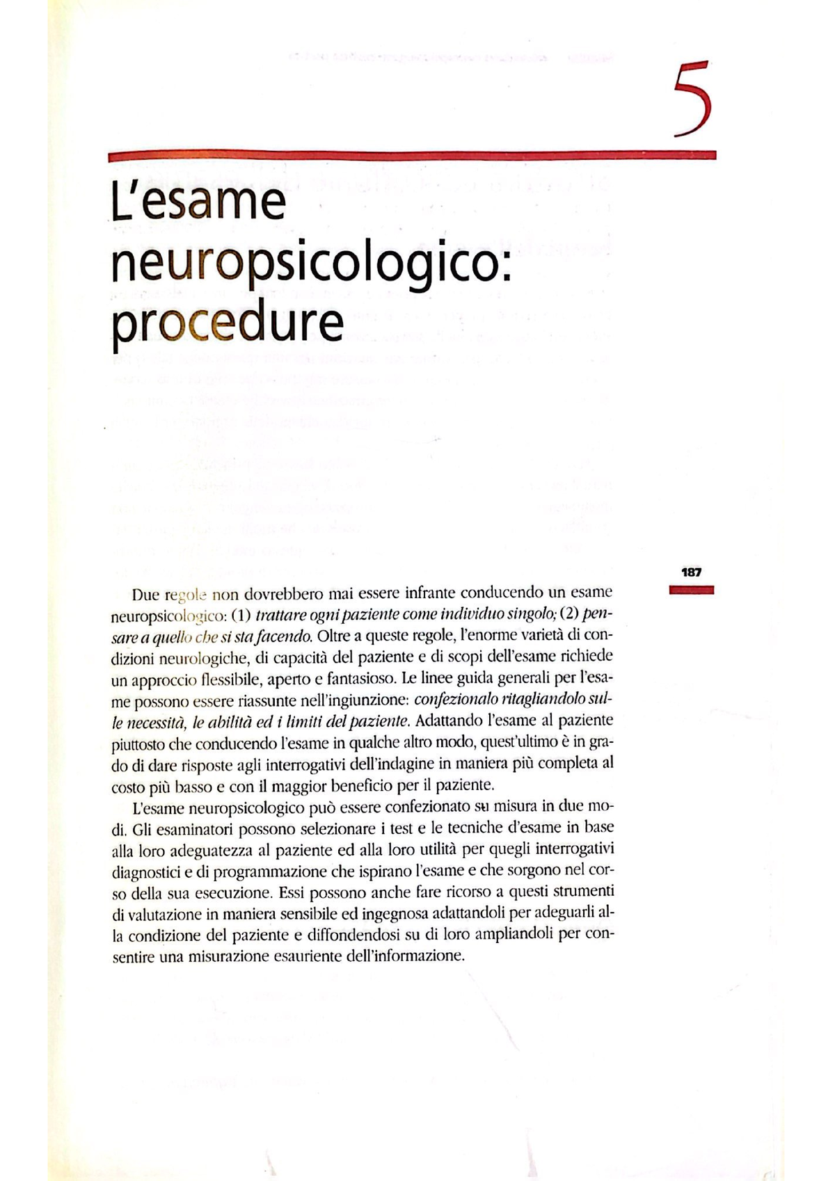 Valutazione Neuropsicologica Lezak Cap 5 - Test E Valutazione ...