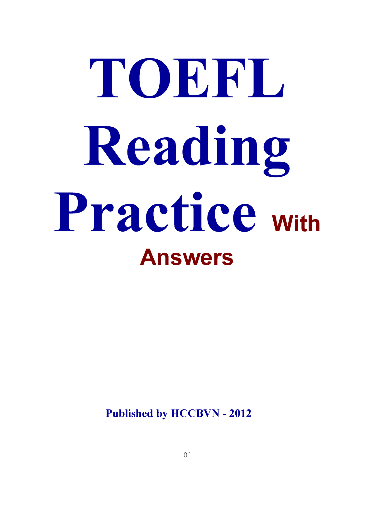 Toefl Reading Practice With Answers PDFDrive - TOEFL Reading Practice ...