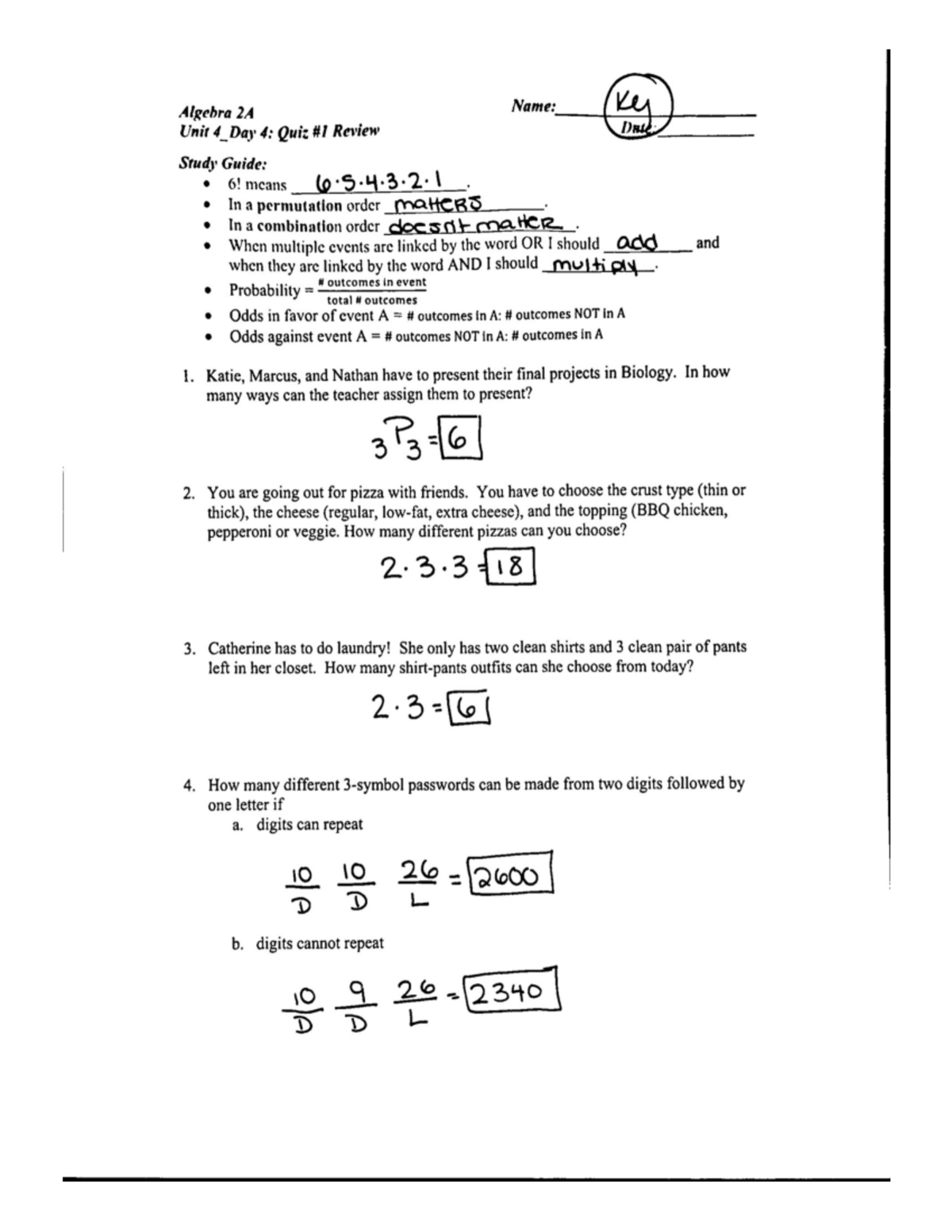 day4-quiz1rev-key-math-studocu