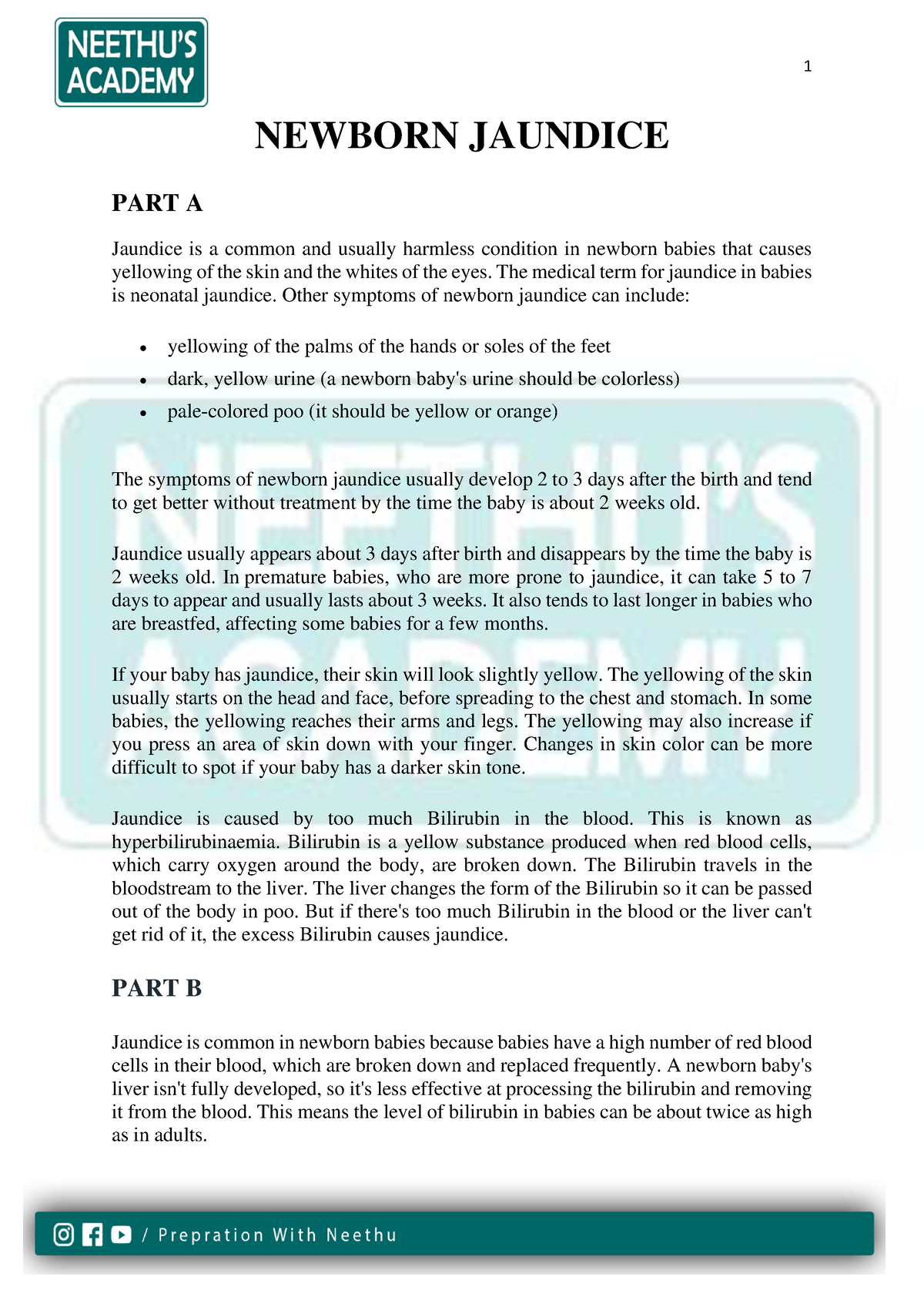 case study of newborn with jaundice