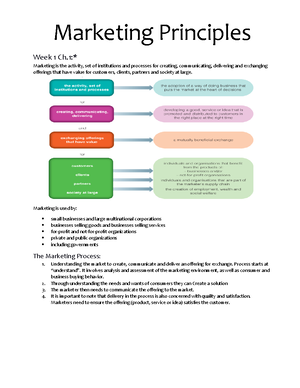 Test Bank For Marketing Principles Chapter 1 - CHAPTER 1 MARKETING IN A ...