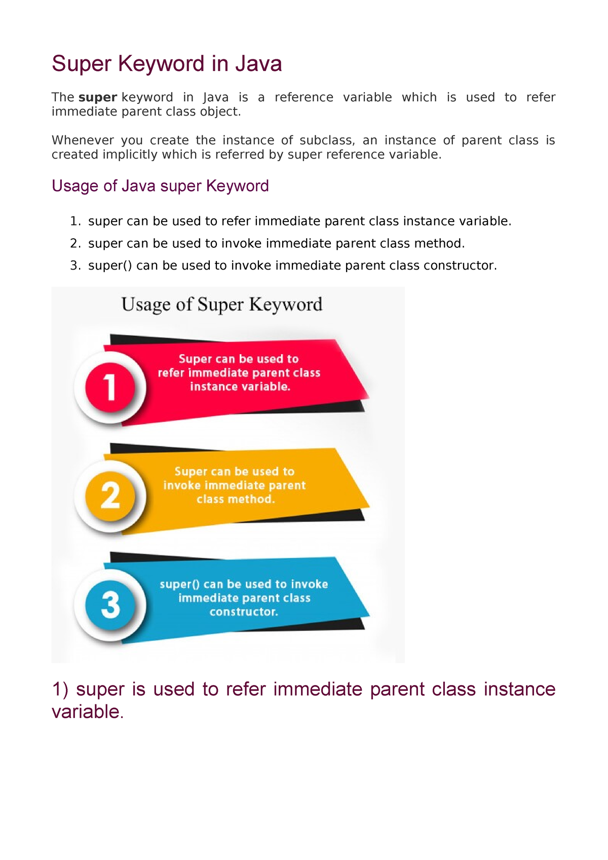 super-keyword-in-java-notes-super-keyword-in-java-the-super-keyword