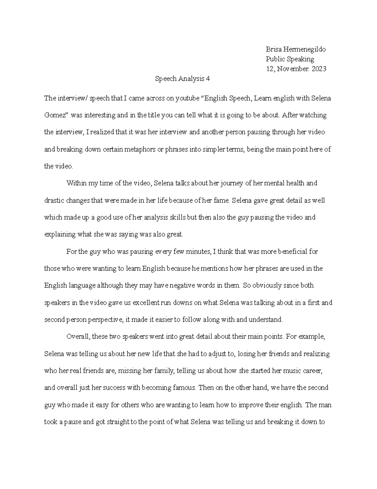 Speech Analysis 4 - Econ - Brisa Hermenegildo Public Speaking 12 ...