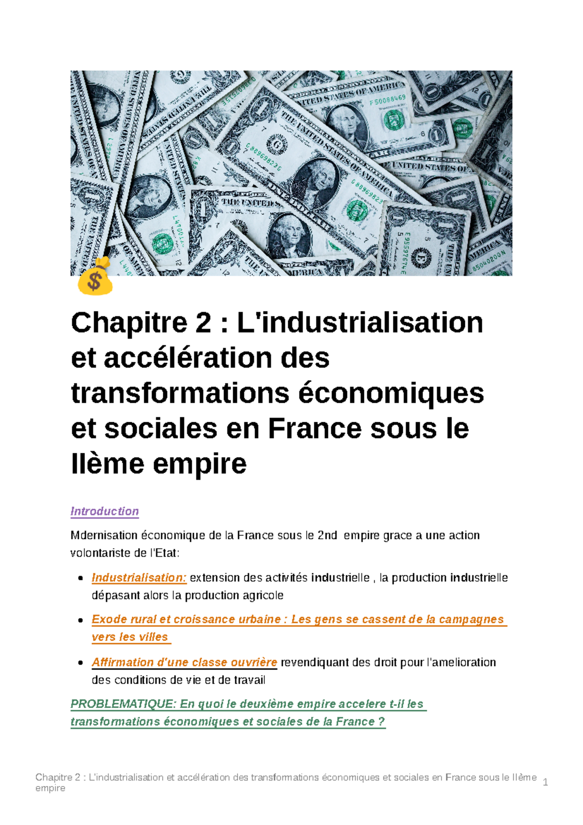 Chapitre 2 Lindustrialisation Et Acclration Des Transformations ...