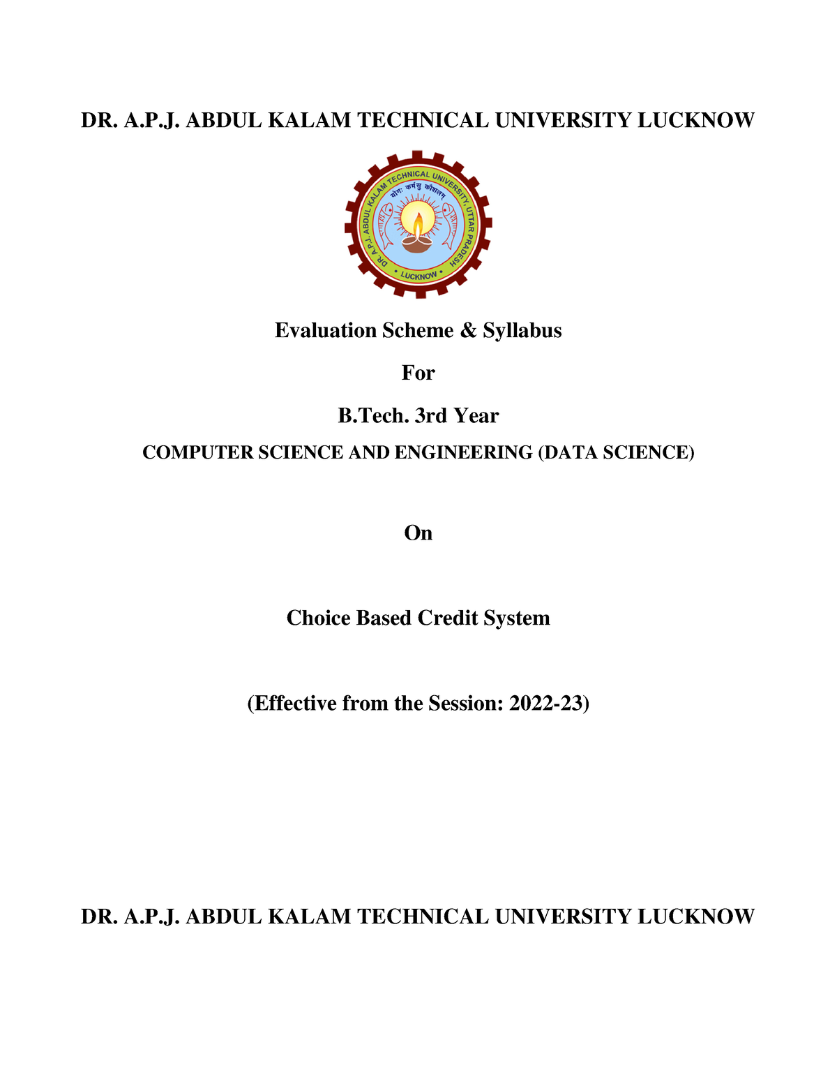 Syllabus Of Btech 3rd Year - B.tech - AKTU - Studocu