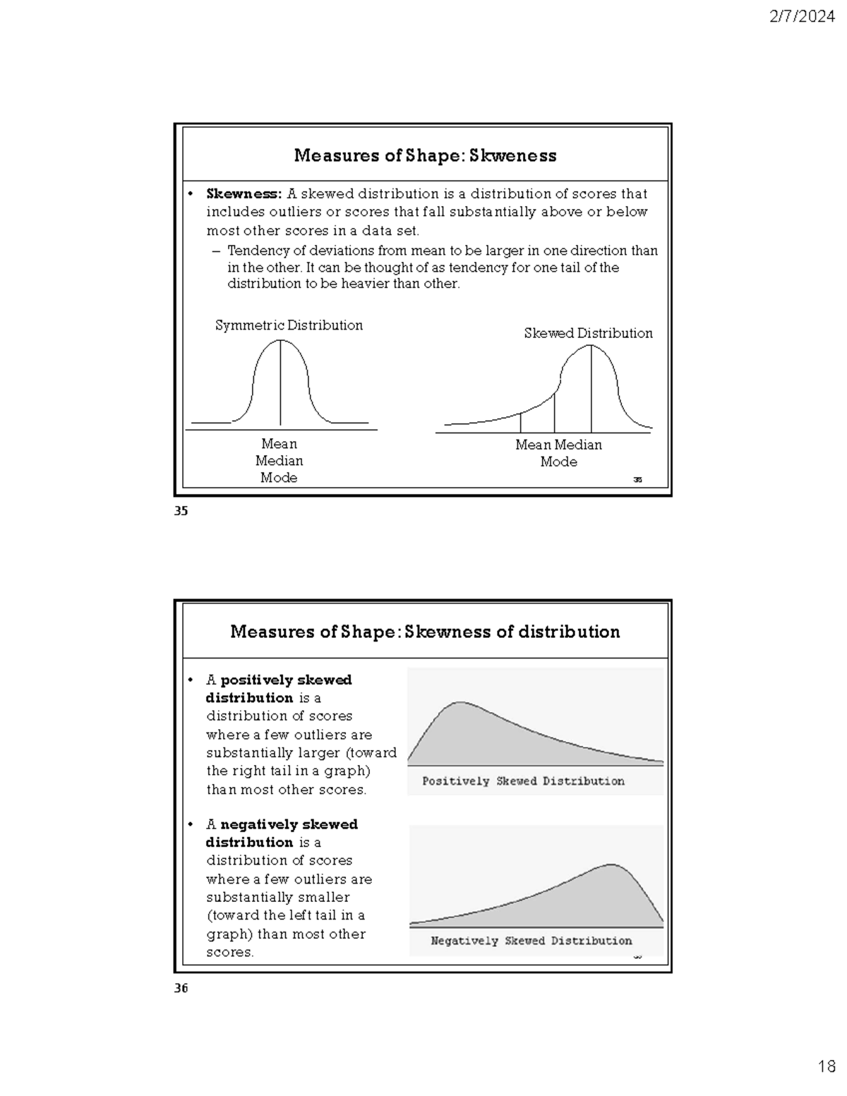BRM Quiz2 Portion-1-105-18 - 2/7/ 18 Measures of Shape: Skweness ...