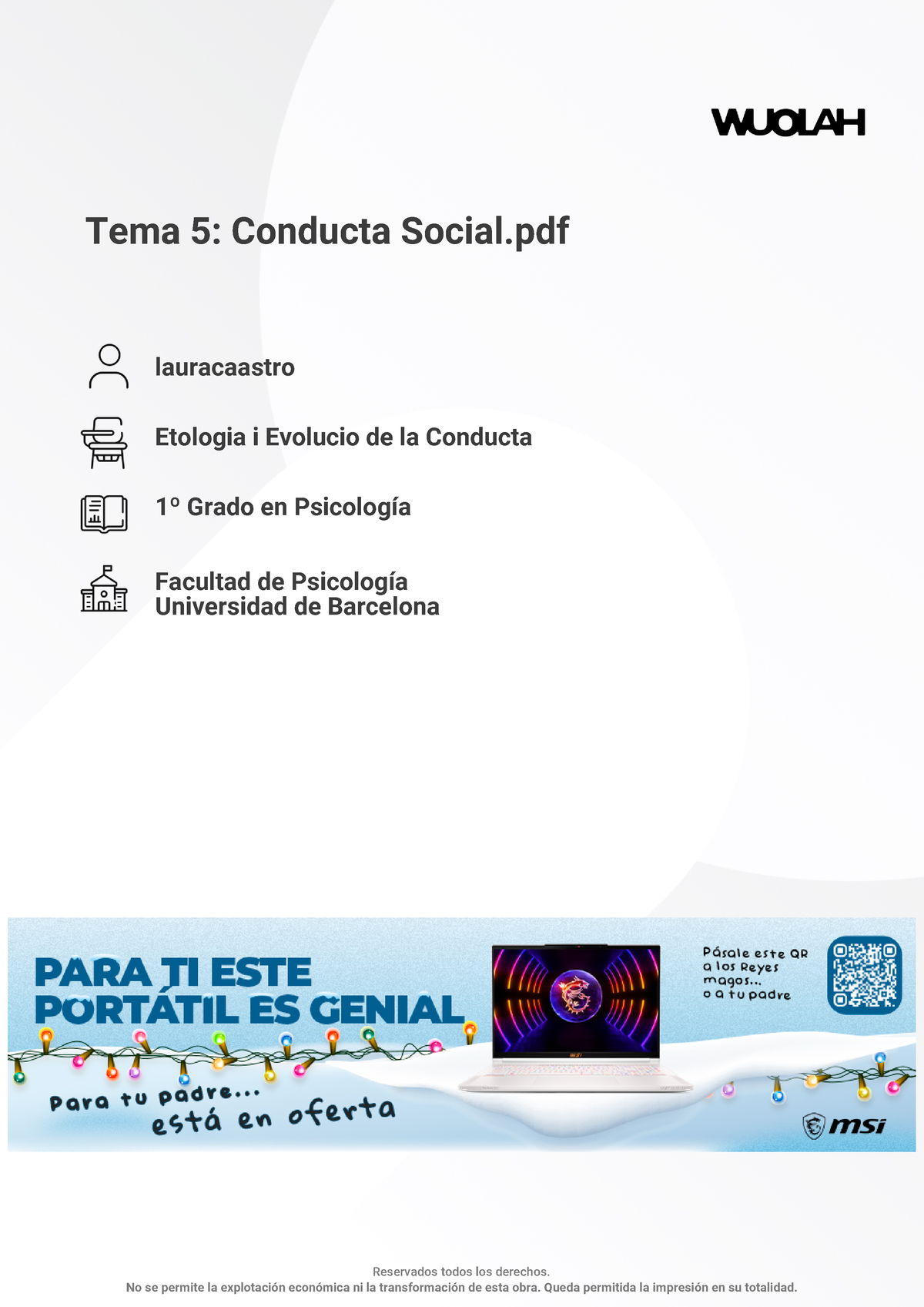 Wuolah Free Tema 5 Conducta Social Tema 5 Conducta Social