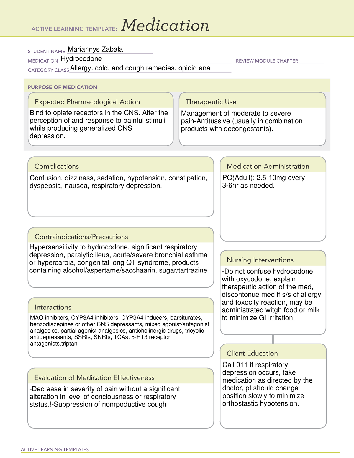 Atimedication Template 1 Atenolol Active Learning Tem vrogue.co