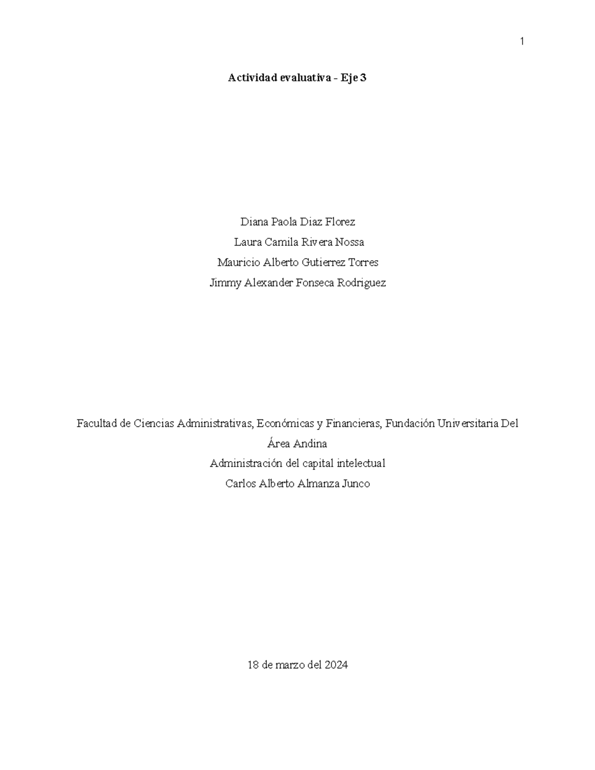 Actividad Evaluativa Eje 3 Administracion del capital - Actividad ...