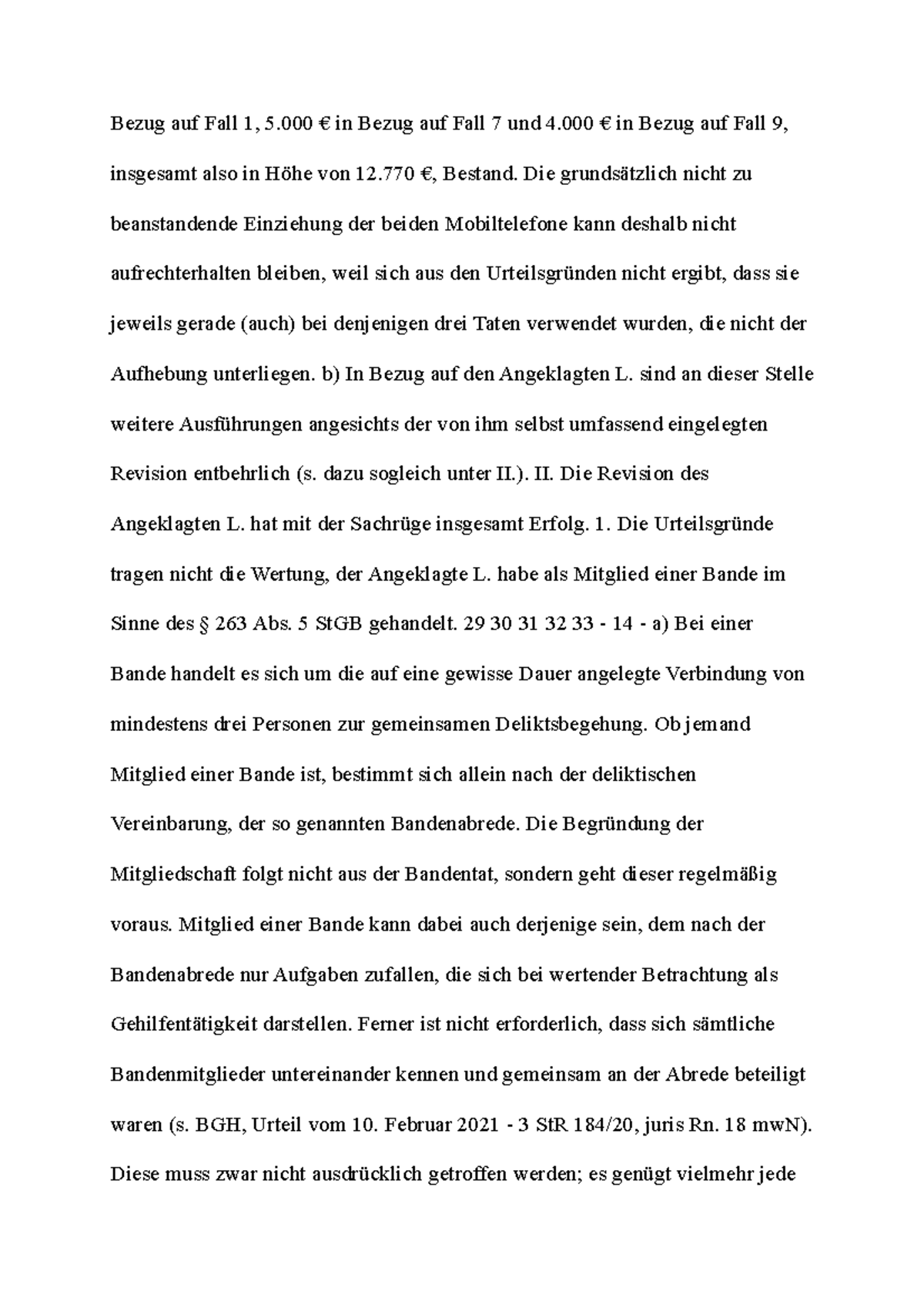 Arbeitsplatzbezogene Lesungen (10) Bezug auf Fall 1, 5 € in Bezug auf Fall 7 und 4 € in Bezug