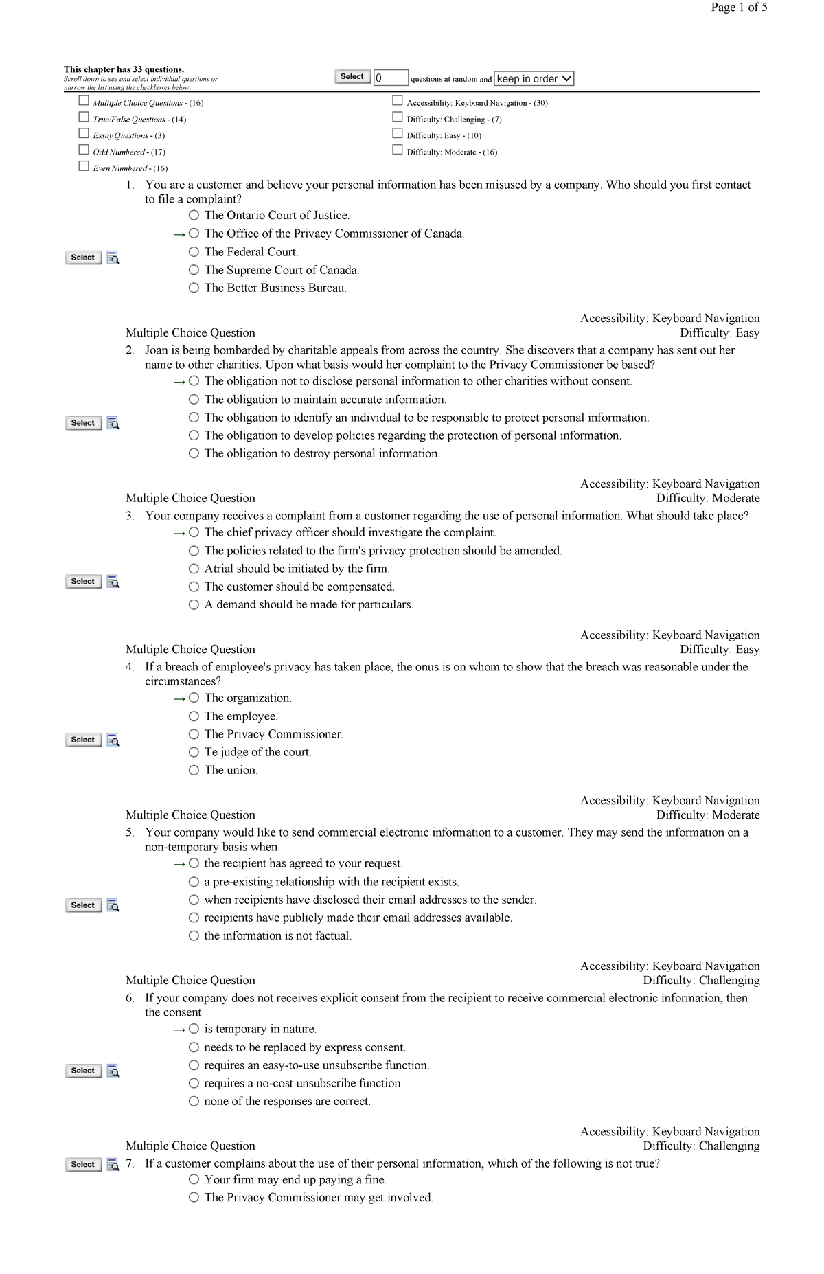 35 - Chapter 35 - This chapter has 33 questions. Scroll down to see and ...