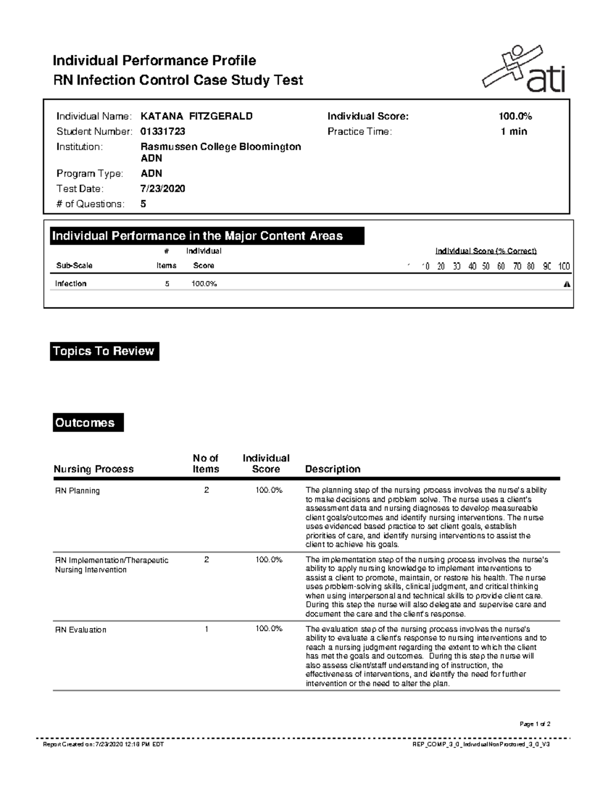 rn infection control case study