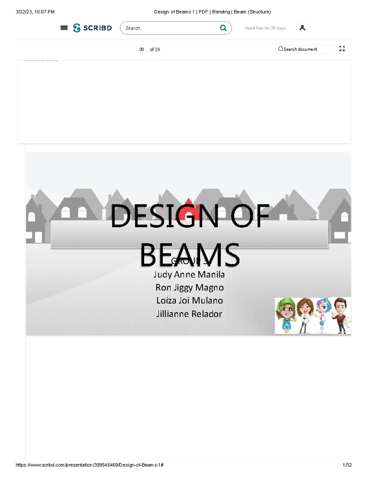 Design Of Beams 1 PDF Bending Beam (Structure) - 100% (1) · 761 Views ...