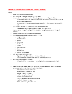 CNA Chap 1 Audio 3 - Lecture Notes 1- Part 3 - Chapter 1: Audio #3 ...