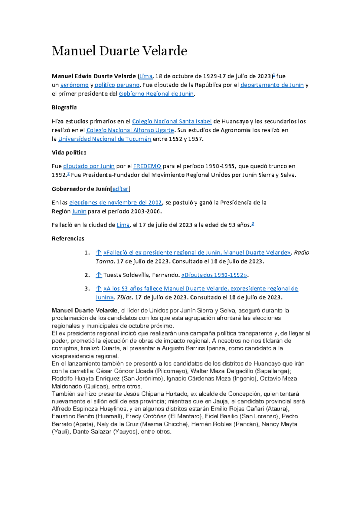 Candidatos Manuel Duarte Velarde - Manuel Duarte Velarde Manuel Edwin ...