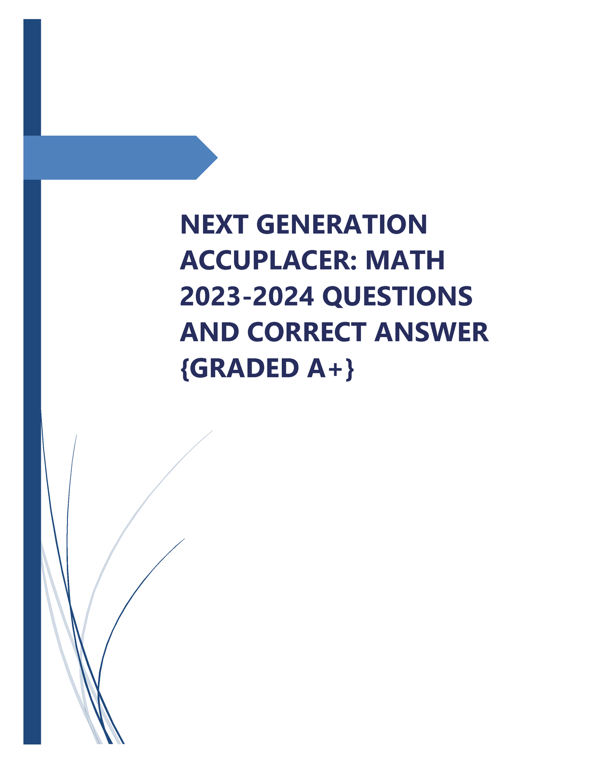 Accuplacermathreview NEXT GENERATION ACCUPLACER MATH 2023 2024
