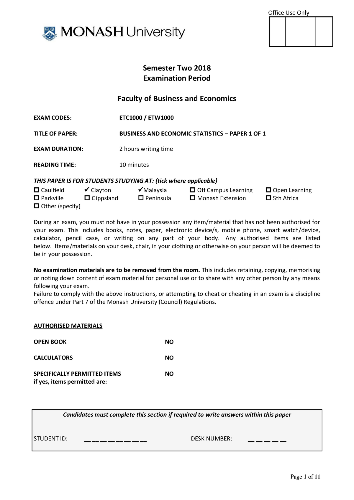 Exam 11 May 2018 Answers Warning Tt Undefined Function 32 Warning Tt Undefined Function 5509