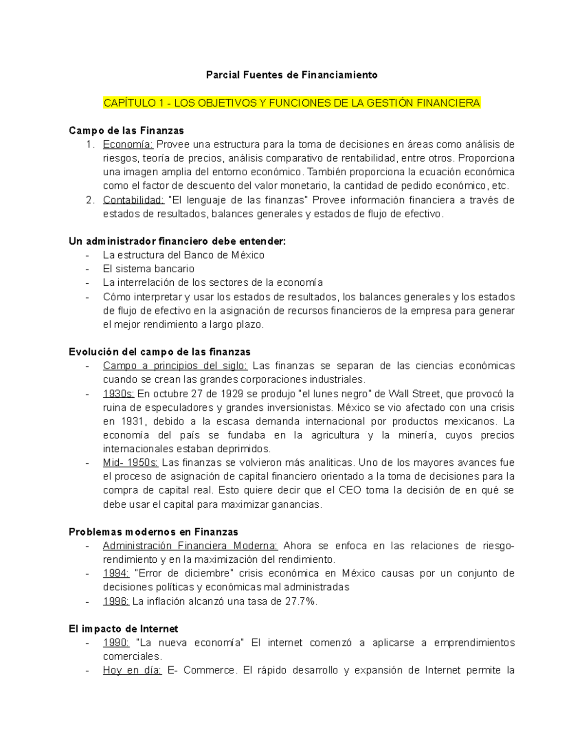 Examen Parcial Financiamiento - Parcial Fuentes De Financiamiento ...