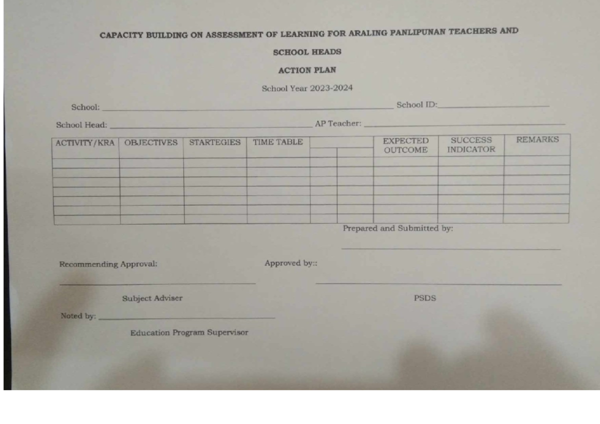 2024 AP Action PLAN - help additional info - CAPABILITY TRAINING ...