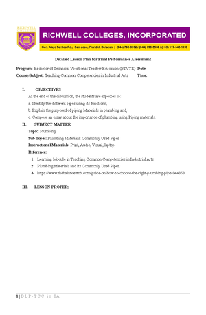 Detailed Lesson Plan Conditionals - A DETAILED LESSON PLAN IN ENGLISH 9 ...