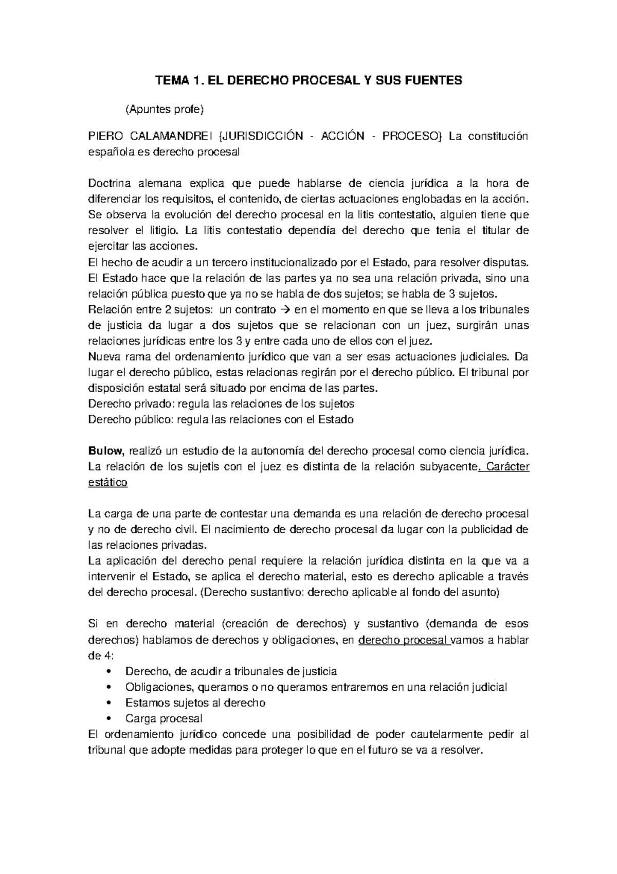 Tema 1. El Derecho Procesal Y Sus Fuentes - TEMA 1. EL DERECHO PROCESAL ...