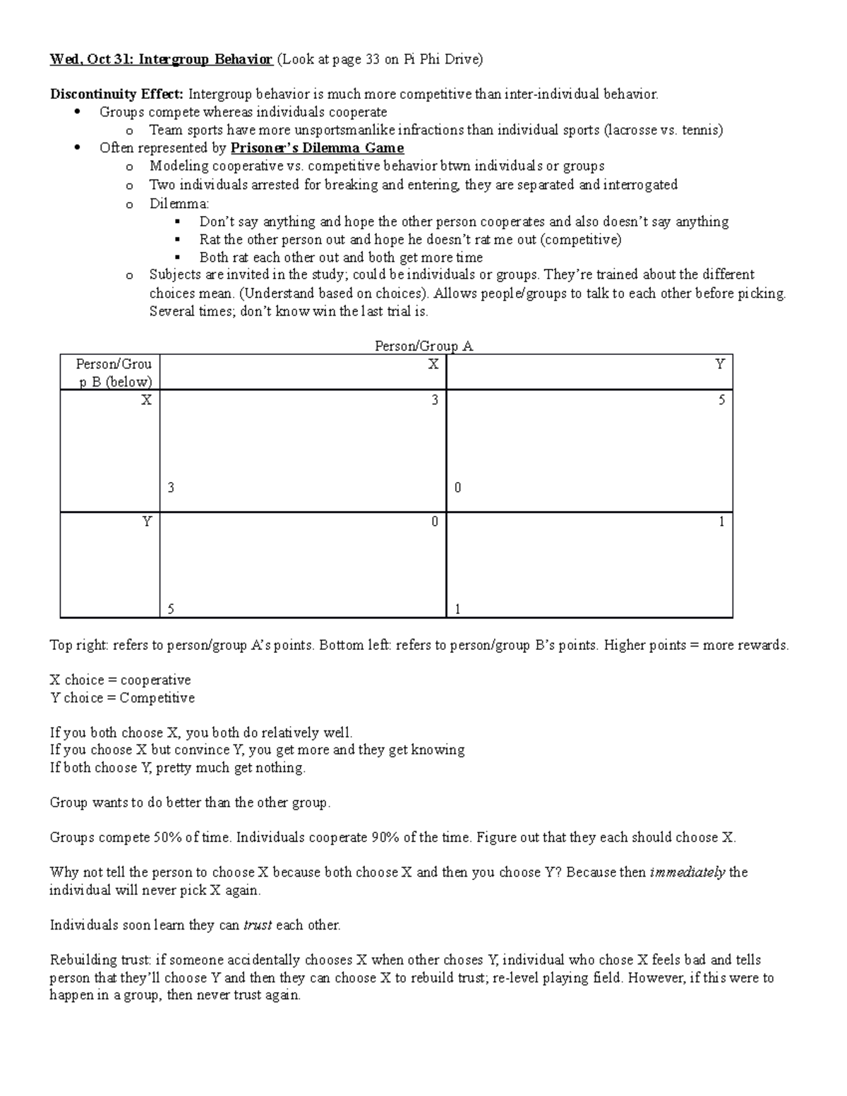 Social Psych Exam 3 - Notes Covering All Exam 3 Material - Wed, Oct 31 ...