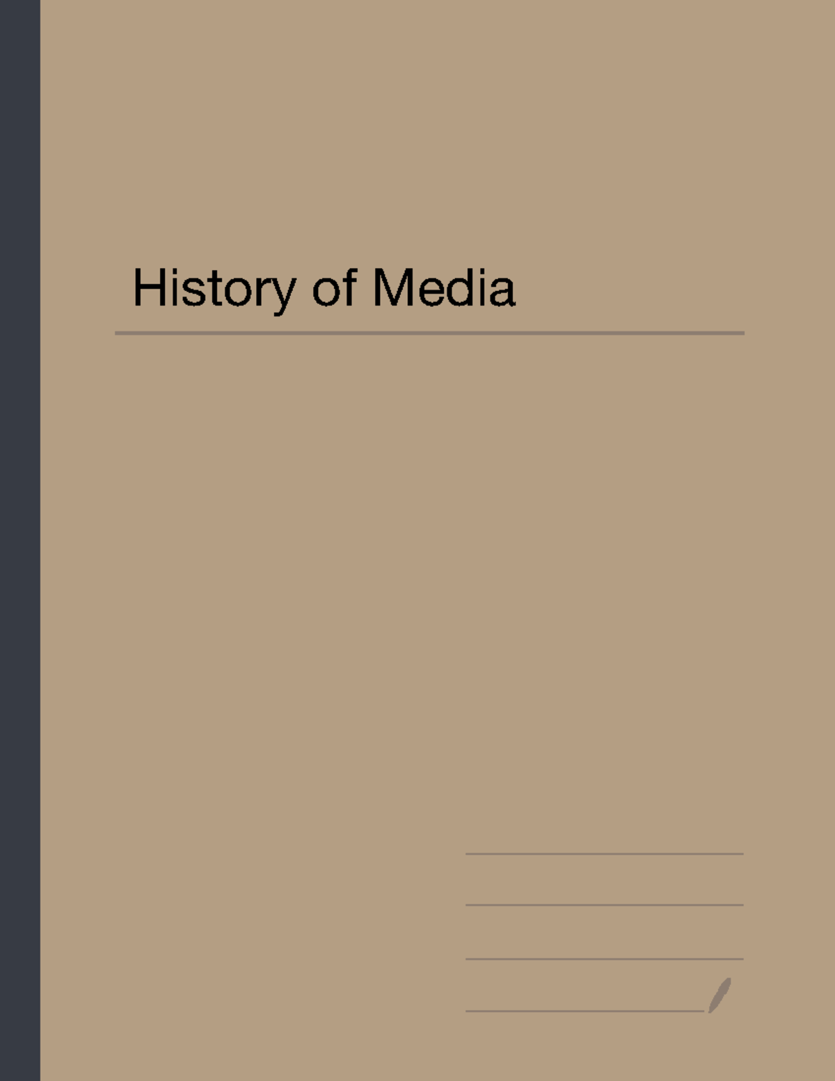 MDSA02 - History Of Media - History Of Media Lecture 1 Introduction ...