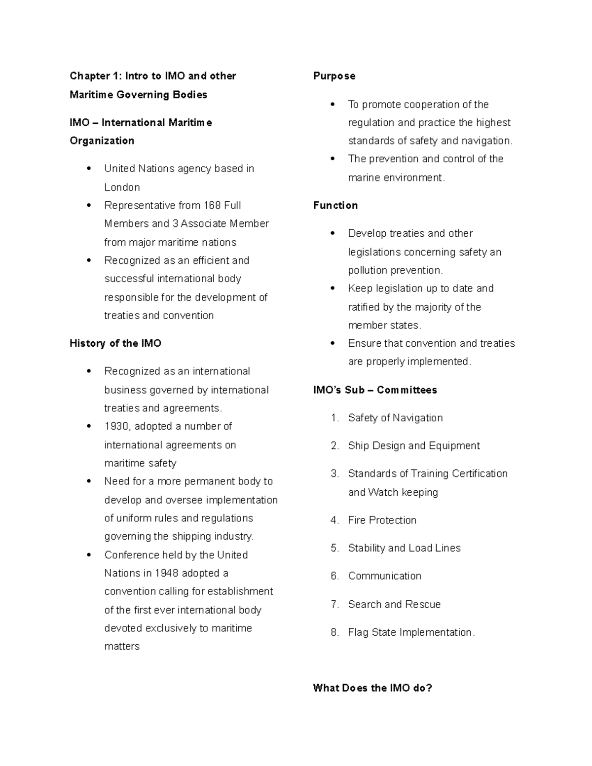 Basic Training Chapter 1 4 Chapter 1 Intro to IMO and other Maritime