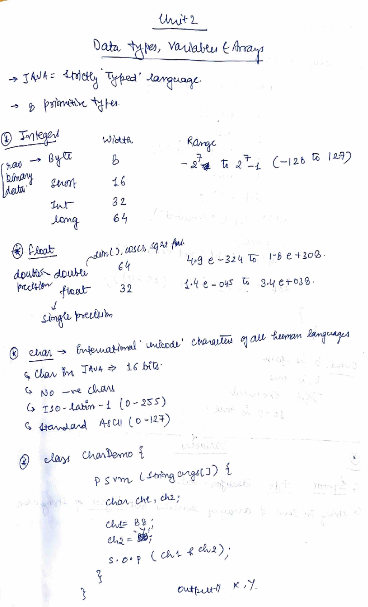 OOPS Handwritten Notes - Java Programming - Studocu