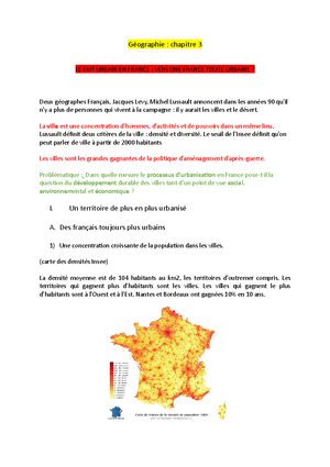 4. Les Espaces Ruraux - Cours - Géographie : Chapitre 4 LES ESPACES ...