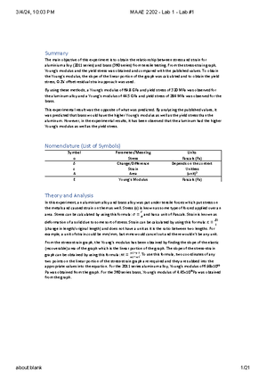 Lab Report Requirements and Grading Rubrics new - 1 MAAE 2202 ...