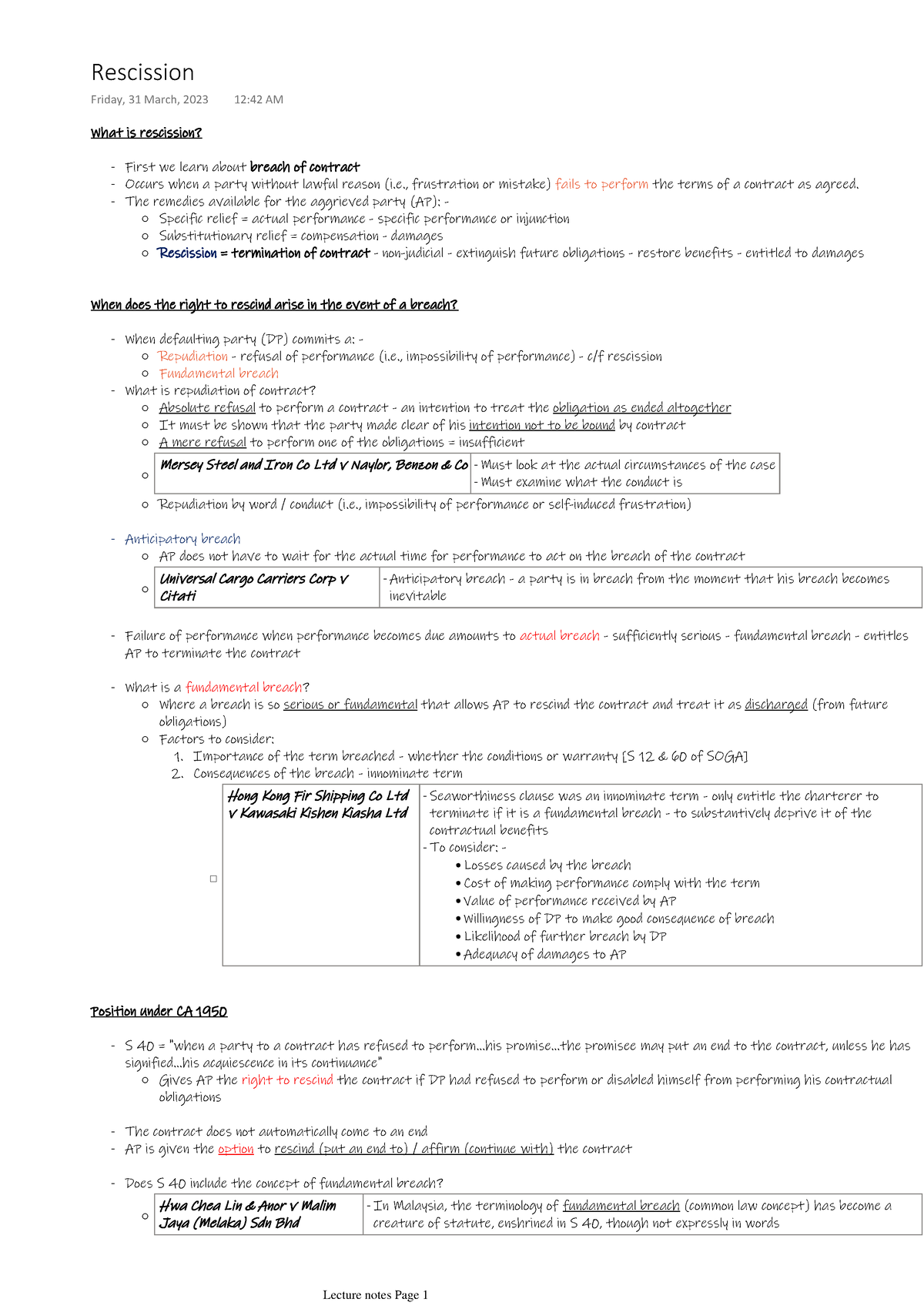 rescission-notes-what-is-rescission-first-we-learn-about-breach-of