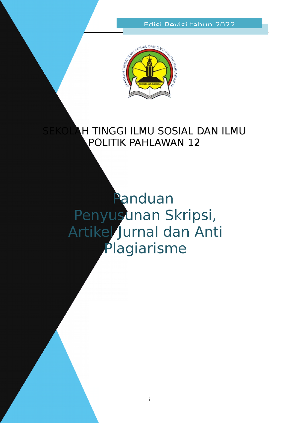 Panduan Skripsi Revisi 2022 Siap Cetak I Sekolah Tinggi Ilmu Sosial